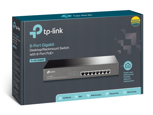 TP-LINK 8-Port Gigabit PoE+ Switch, 8 Gigabit
