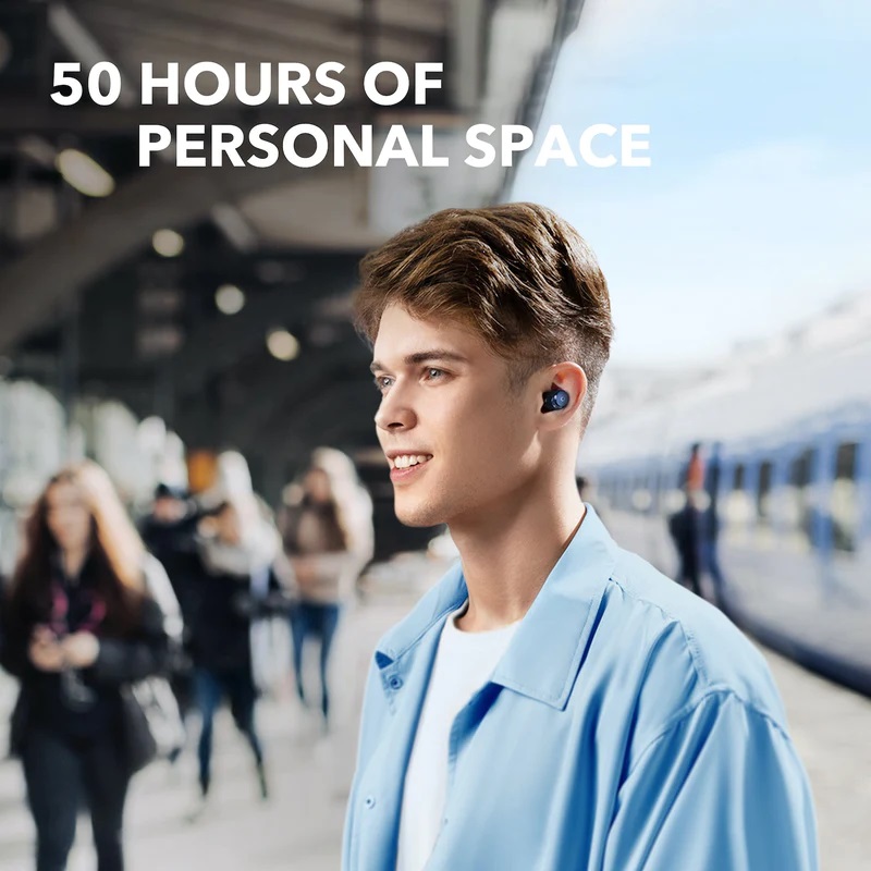 ANKER Earphones Soundcore Space A40 TWS, Active Noise Cancelling, 50H Playtime, Blue
