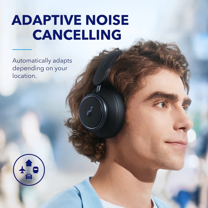 ANKER Soundcore Headphones Space Q45, BT, Adaptive Noise Cancelling, 50H Playtime Black
