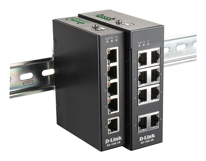 D-LINK DIS-100E-5W INDUSTRIAL 10/100 UNMANAGED SWITCH