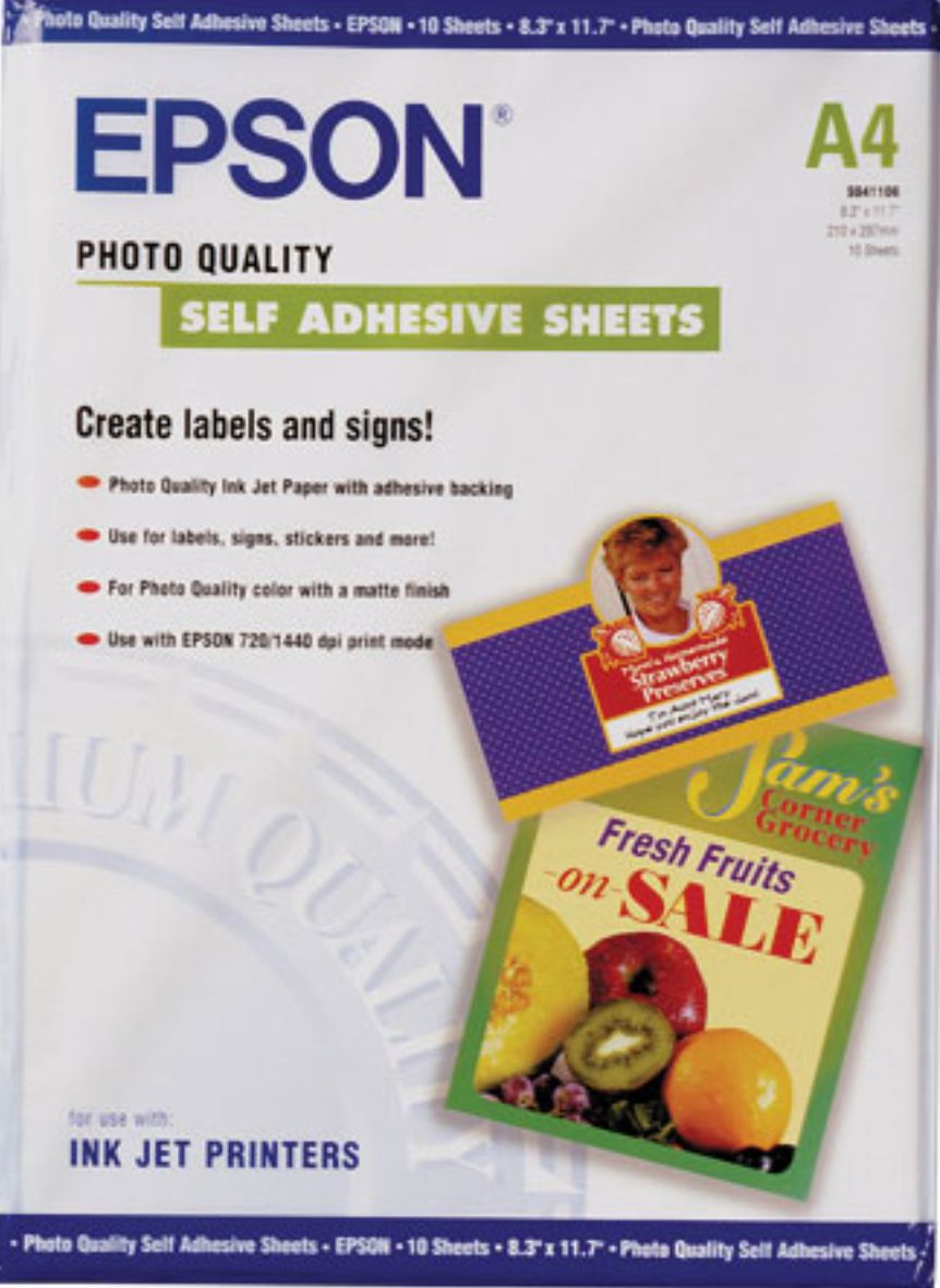 EPSON Paper Photo Quality Self Adhesive C13S041106